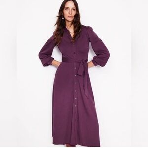 Boden Rowena Elegant Purple Women's shirt dress 14R